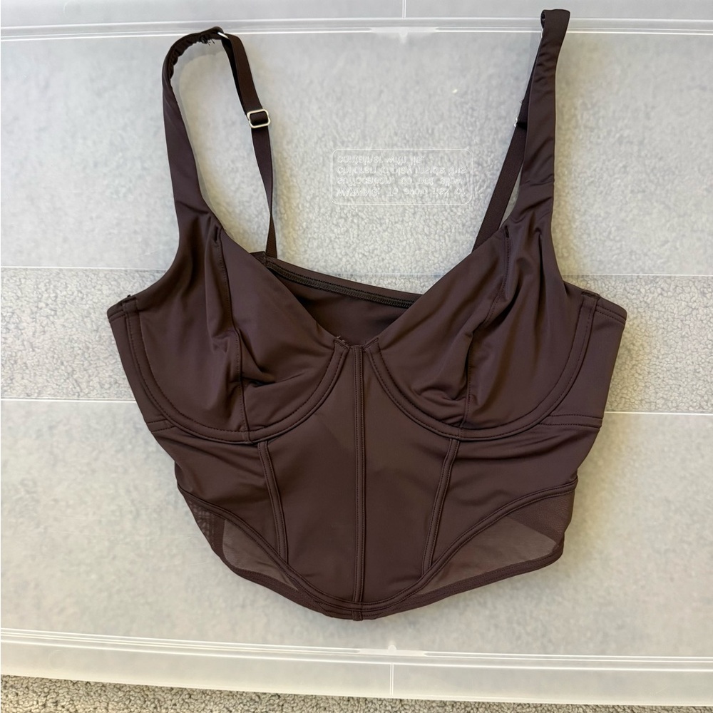 Gilly Hicks Chocolate Brown Crop Top